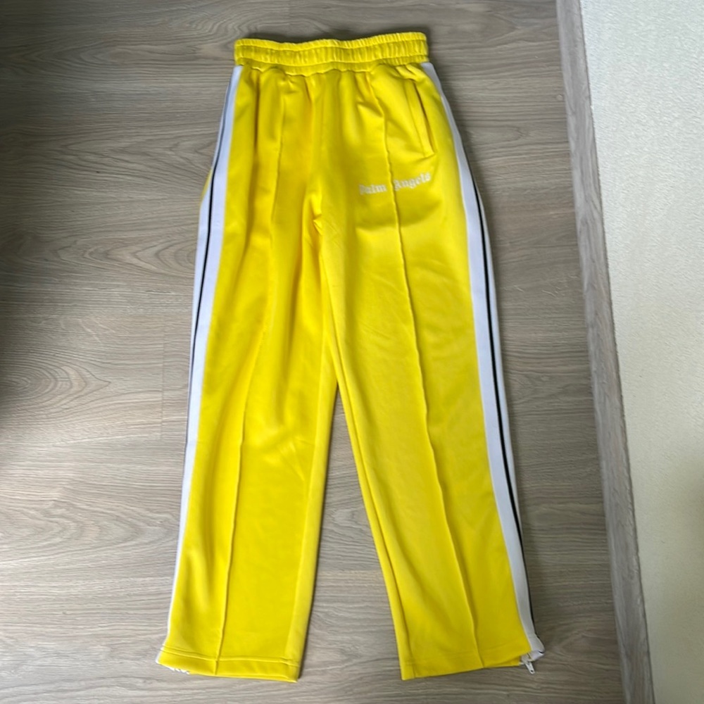 palm angles yellow track pants